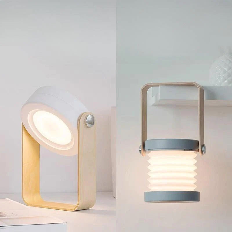 Creative Wooden Telescopic Lamp