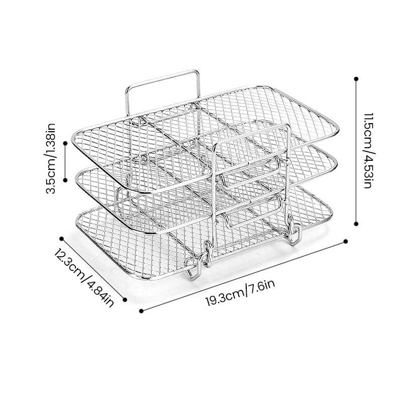 Stainless steel three-layer grill