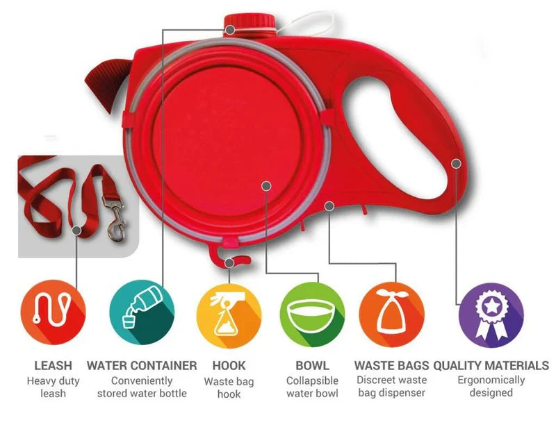 TrustOwl™ 4 in 1 Dog Retractable Leash