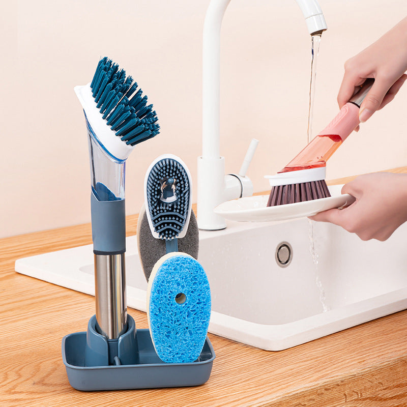 4-in-1 Soap Dispensing Dish Brush Set