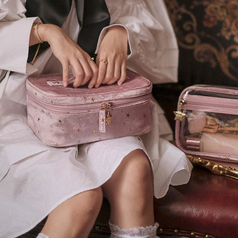 Large Capacity Velvet Cosmetic Bag