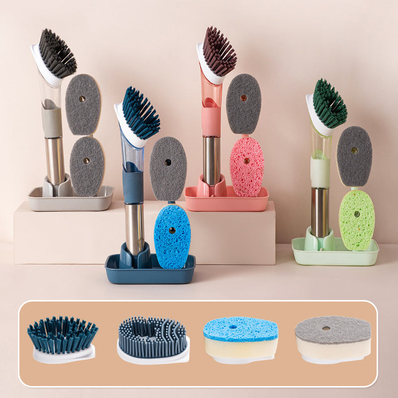 4-in-1 Soap Dispensing Dish Brush Set