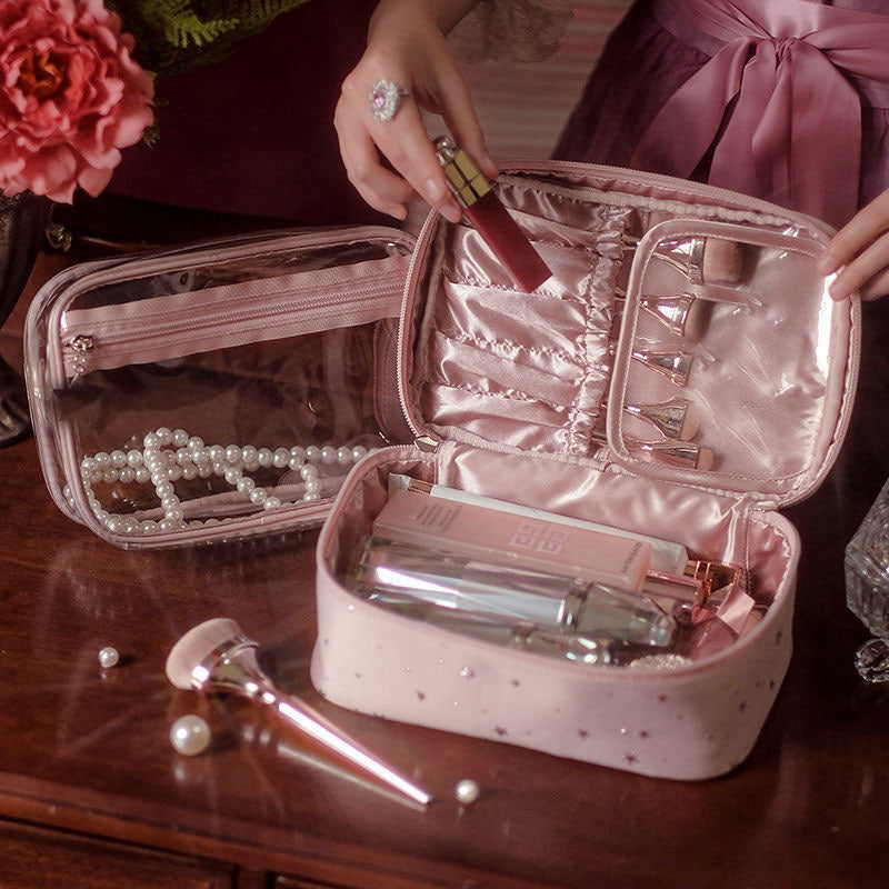 Large Capacity Velvet Cosmetic Bag