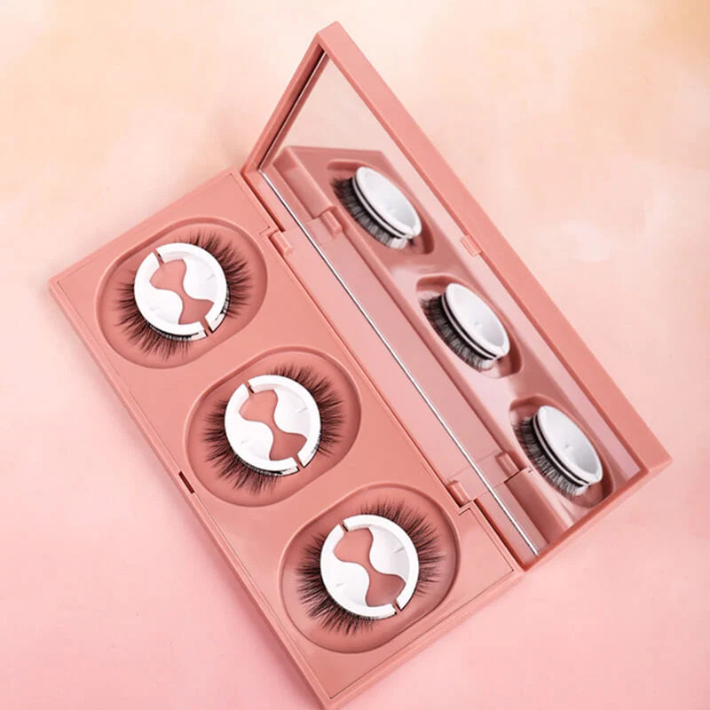 Glue-free Self-adhesive False Eyelashes(3 pairs)