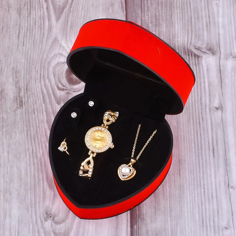 Crystal Jewelry Watch Set