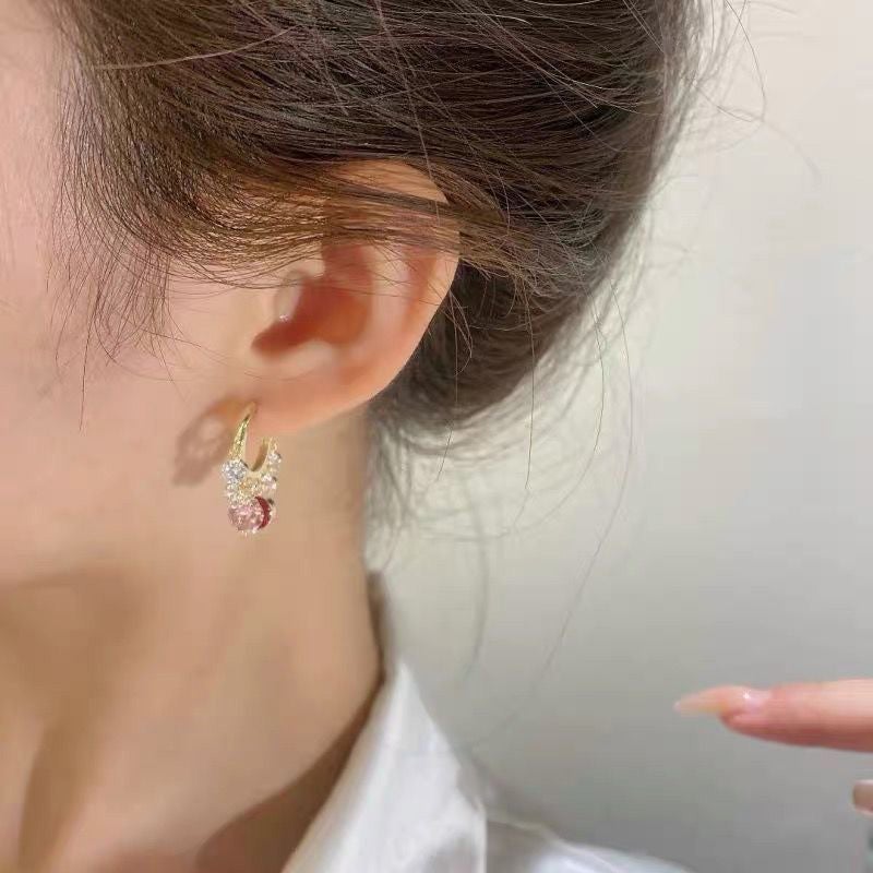 Shiny Colorful Zircon Drop Earrings