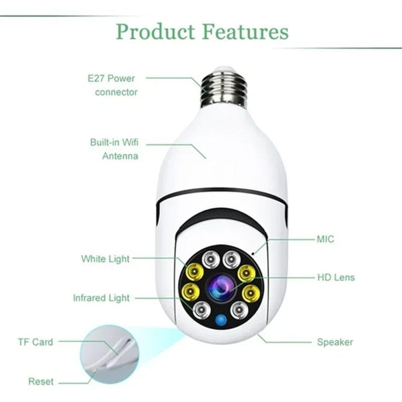 Wireless Wifi Light Bulb Camera / Security Camera