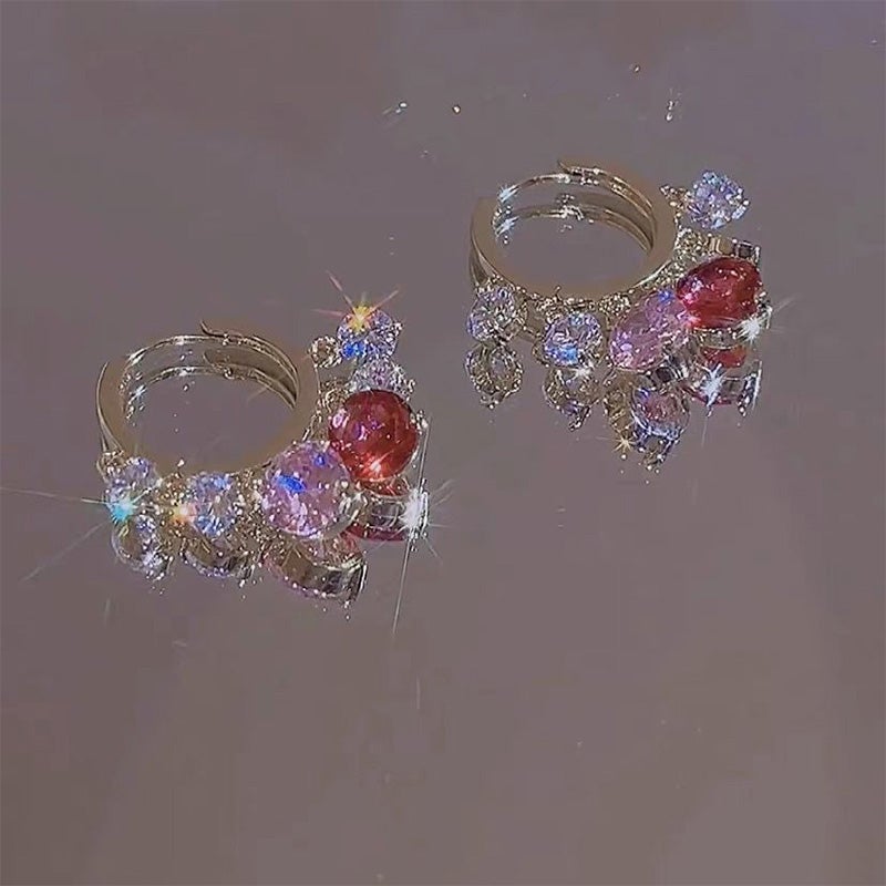 Shiny Colorful Zircon Drop Earrings