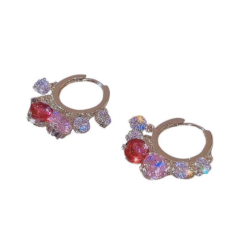 Shiny Colorful Zircon Drop Earrings