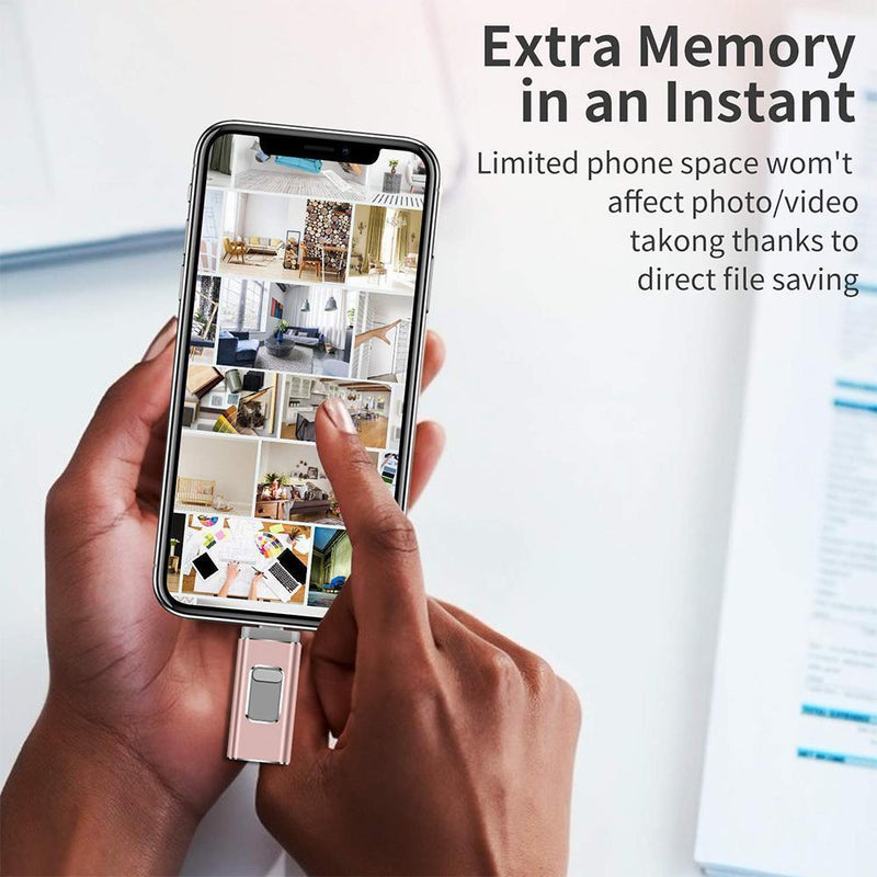 Portable Mobile Hard Flash Drive for Mobile Phone （ ios and android）